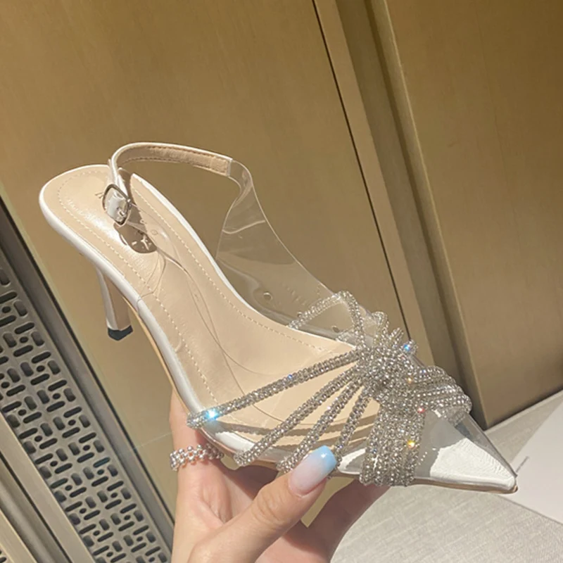 New Ladies High Heels Sandals Women Pumps Summer 2022 Pointed Toe Casual Slides Luxury Rhinestones Female Shoes Outside Mules
New Ladies High Heels Sandals Women Pumps Summer 2022 Pointed Toe Casual Slides Luxury Rhinestones Female Shoes Outside Mules