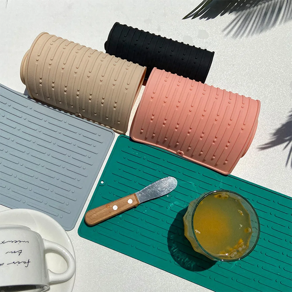 Silicone Dish Drying Mat Drainer Tray Kitchen Dishware Table Placemat Heat Resistant Anti-scald Tableware Cushion Pad
Silicone Dish Drying Mat Drainer Tray Kitchen Dishware Table Placemat Heat Resistant Anti-scald Tableware Cushion Pad