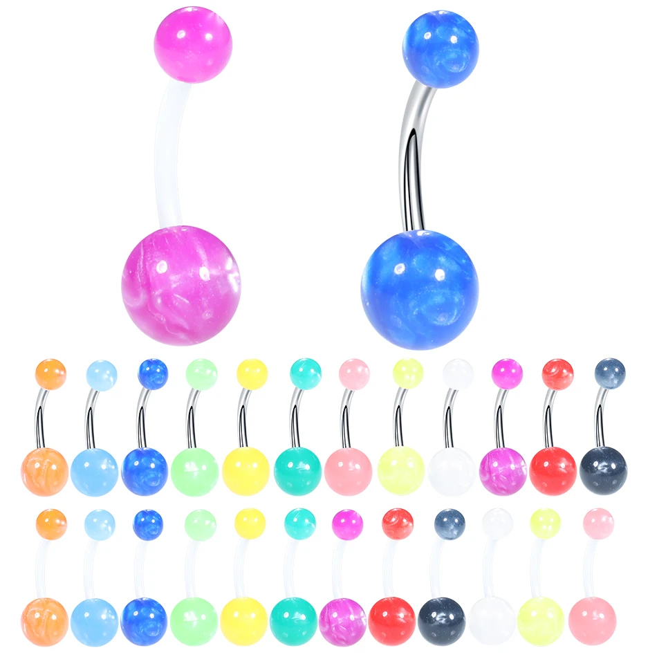 12pcs/lot Mix Color Silicone Belly Piercing Navel Flexible Bar Clear Small Piercing Nombril Stud Earring Piercing Jewelry 14G
12pcs/lot Mix Color Silicone Belly Piercing Navel Flexible Bar Clear Small Piercing Nombril Stud Earring Piercing Jewelry 14G