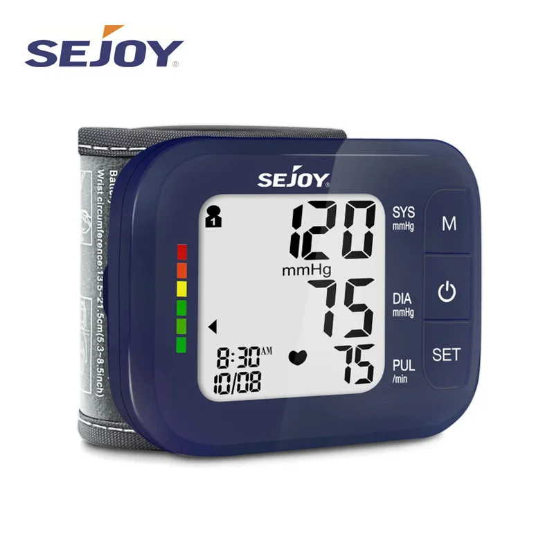 Автоматический монитор артериального давления Sejoy, браслет на запястье, сфигмоман, пульсометр, 120, память для чтения, 2 пользователя
Автоматический монитор артериального давления Sejoy, браслет на запястье, сфигмоман, пульсометр, 120, память для чтения, 2 пользователя