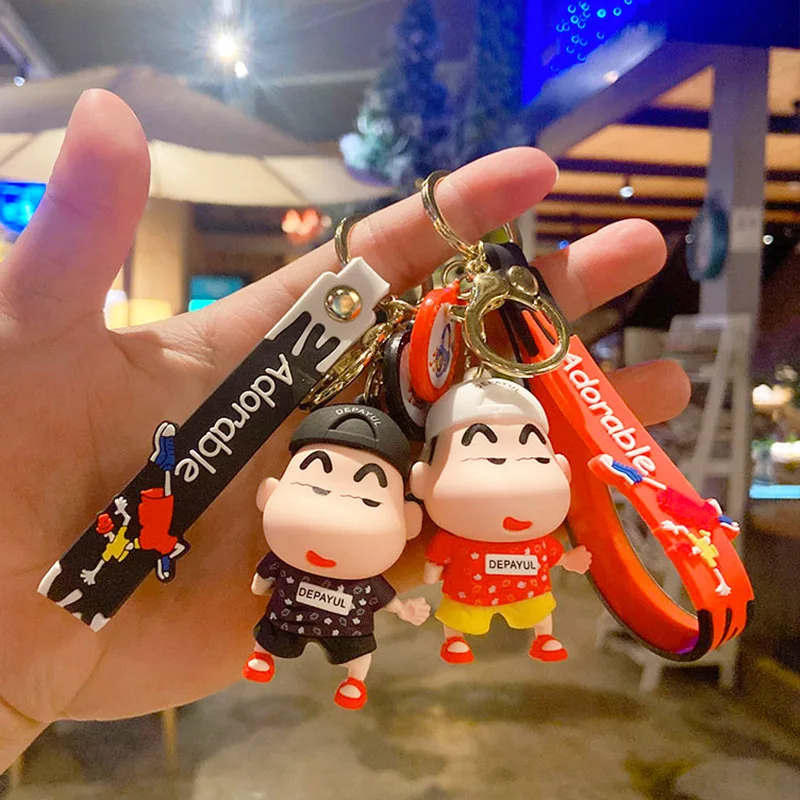Kawaii Crayon Shinchan аниме брелок сумка кулон игрушка мультфильм милый ПВХ модель куклы