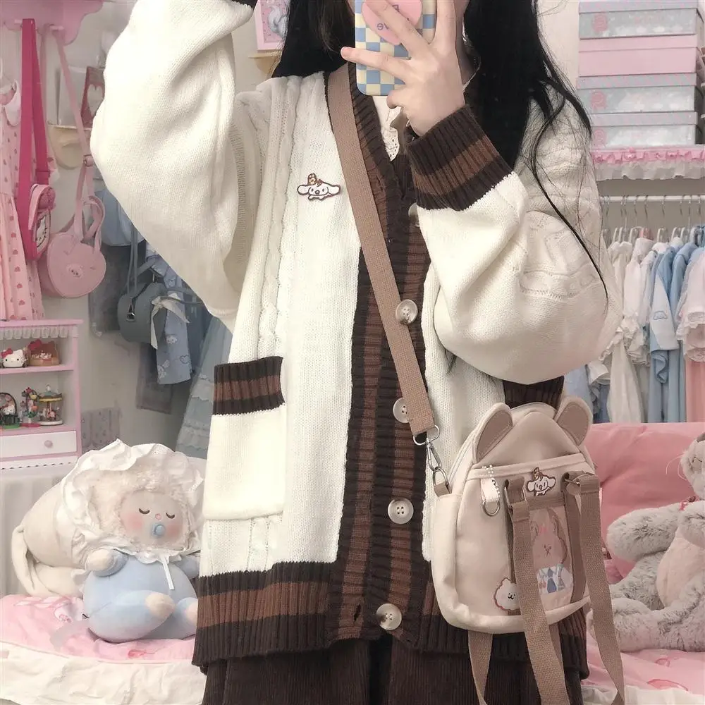 New Kawaii Sweater Sanrio Cinnamoroll Versatile Cute Anime Soft Cardigan Loose Coat Soft Top Women Cloth Girls Christmas Gift
New Kawaii Sweater Sanrio Cinnamoroll Versatile Cute Anime Soft Cardigan Loose Coat Soft Top Women Cloth Girls Christmas Gift