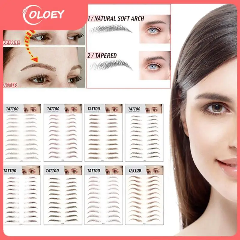 

New 4D Hair Like Eyebrows Stickers Makeup Waterproof Eyebrow Tattoo Sticker Long Lasting Natural Fake Eyebrow Stickers Cosmetics