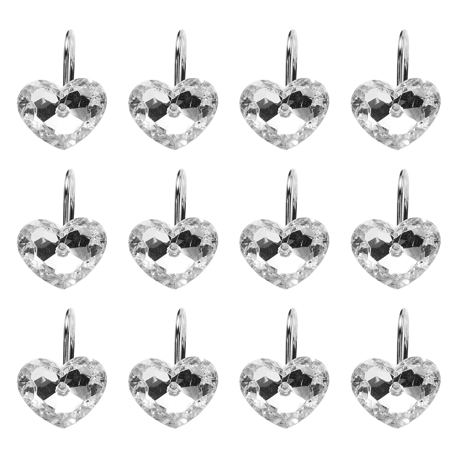 12pcs Shower Curtain Nice Sturdy Good Hook Heart-shaped Hooks Acrylic Hook for Home
12pcs Shower Curtain Nice Sturdy Good Hook Heart-shaped Hooks Acrylic Hook for Home