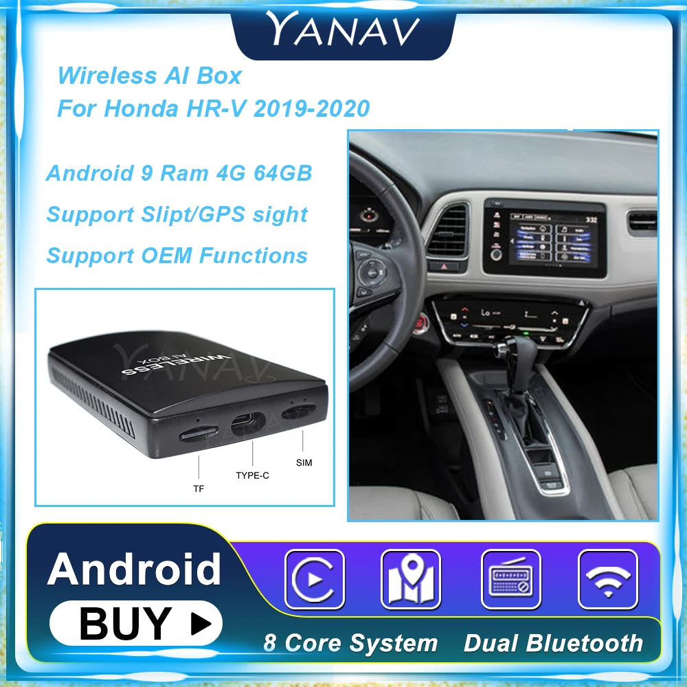 Автомобильная Беспроводная ИИ-приставка Android для Honda HR-V 2019-2020 Android 9 4G 64GB Автомобильная смарт-приставка Plug and Play Ai адаптер с Carplay
Автомобильная Беспроводная ИИ-приставка Android для Honda HR-V 2019-2020 Android 9 4G 64GB Автомобильная смарт-приставка Plug and Play Ai адаптер с Carplay