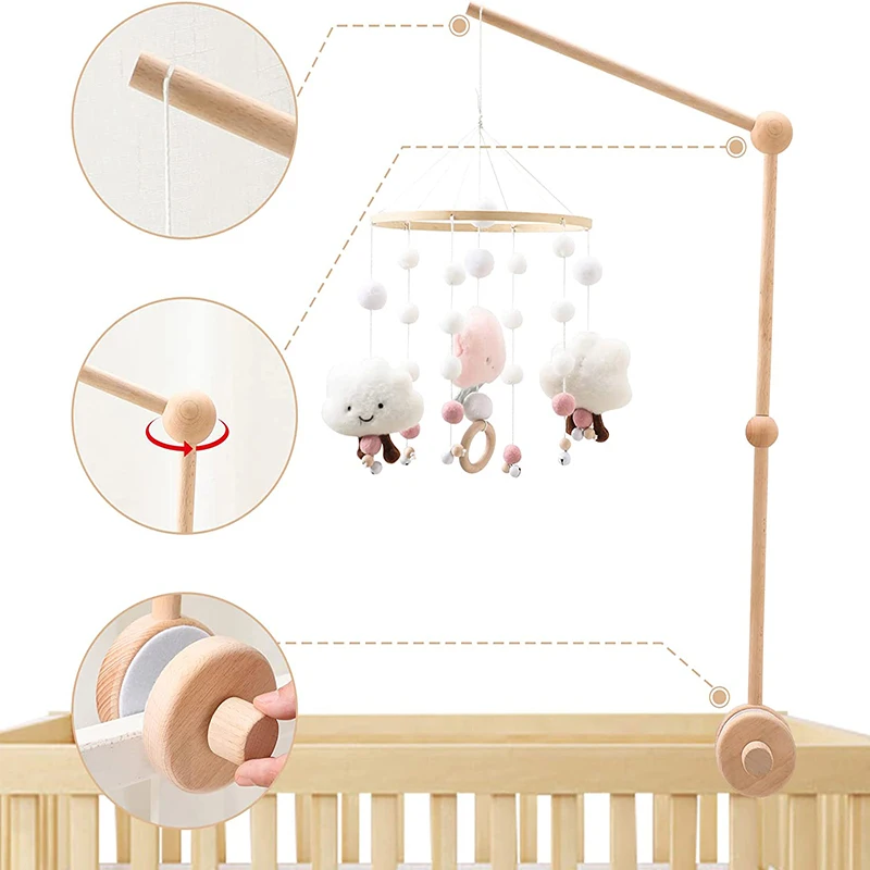 Baby Bed Bell Bracket Safety Crib Bed Bell Mobile Hanging Rattles Toy Holder Arm Crib Decoration Removable Wooden Bracket New
Baby Bed Bell Bracket Safety Crib Bed Bell Mobile Hanging Rattles Toy Holder Arm Crib Decoration Removable Wooden Bracket New