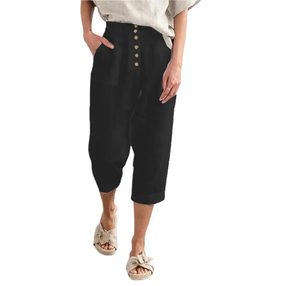 Trendy Mid-calf Length High Waist Lady Cropped Trousers Women Pants Cotton Linen Wear-resistant
Trendy Mid-calf Length High Waist Lady Cropped Trousers Women Pants Cotton Linen Wear-resistant