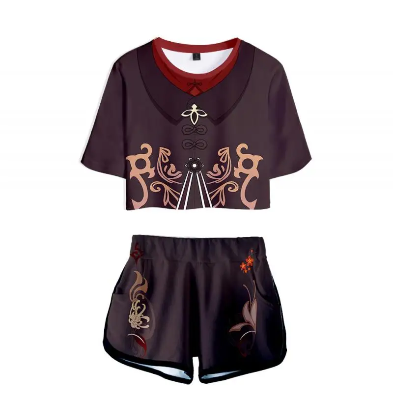 Girl Daily Super Short Top Shorts 2pcs Set Summer Crop Top Mini Short China Anime Hu Tao Cos Genshin Impact Cosplay Printed Set
Girl Daily Super Short Top Shorts 2pcs Set Summer Crop Top Mini Short China Anime Hu Tao Cos Genshin Impact Cosplay Printed Set