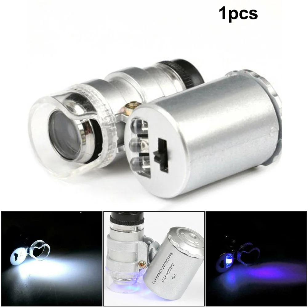 60X Microscope Professional Magnifying Glasses With LED Light Magnifier Loupe Pocket Handheld UV Light Currency Detector Jeweler
60X Microscope Professional Magnifying Glasses With LED Light Magnifier Loupe Pocket Handheld UV Light Currency Detector Jeweler