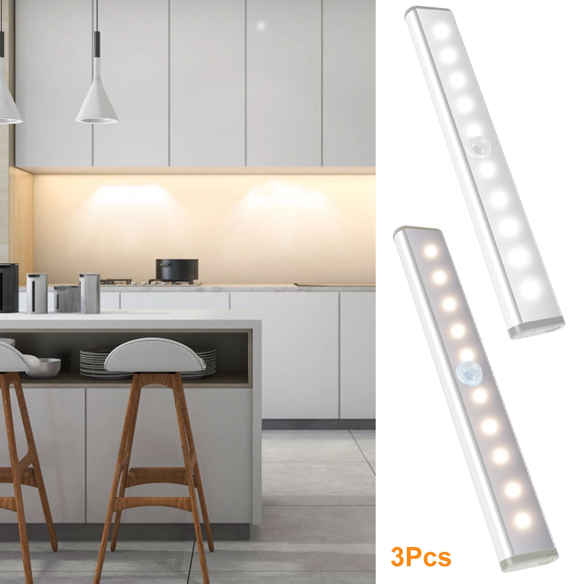 LED Closet Light 1000mAh 21-23LM 10LEDs Rechargeable Motion Sensor Lights 6500/3000K Under Cabinet Lamp Portable Indoor Light
LED Closet Light 1000mAh 21-23LM 10LEDs Rechargeable Motion Sensor Lights 6500/3000K Under Cabinet Lamp Portable Indoor Light