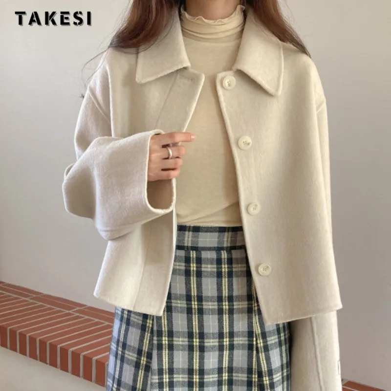 2023 Autumn Winter Vintage Style Single Breasted Loose Jacket For Women Office Lady Outerwear Turn Down Collar Basic Coat
2023 Autumn Winter Vintage Style Single Breasted Loose Jacket For Women Office Lady Outerwear Turn Down Collar Basic Coat