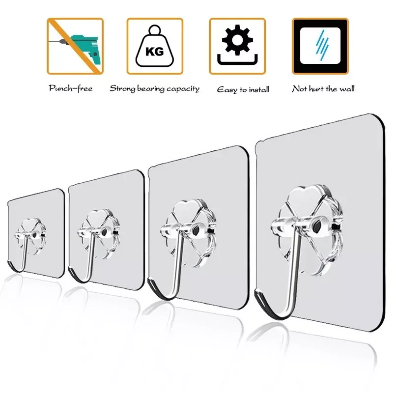 2023NEW Pcs Hooks Transparent Strong Self Adhesive Door Wall Hangers Hooks Suction Heavy Load Rack Cup Sucker for Kitchen Bathro
2023NEW Pcs Hooks Transparent Strong Self Adhesive Door Wall Hangers Hooks Suction Heavy Load Rack Cup Sucker for Kitchen Bathro