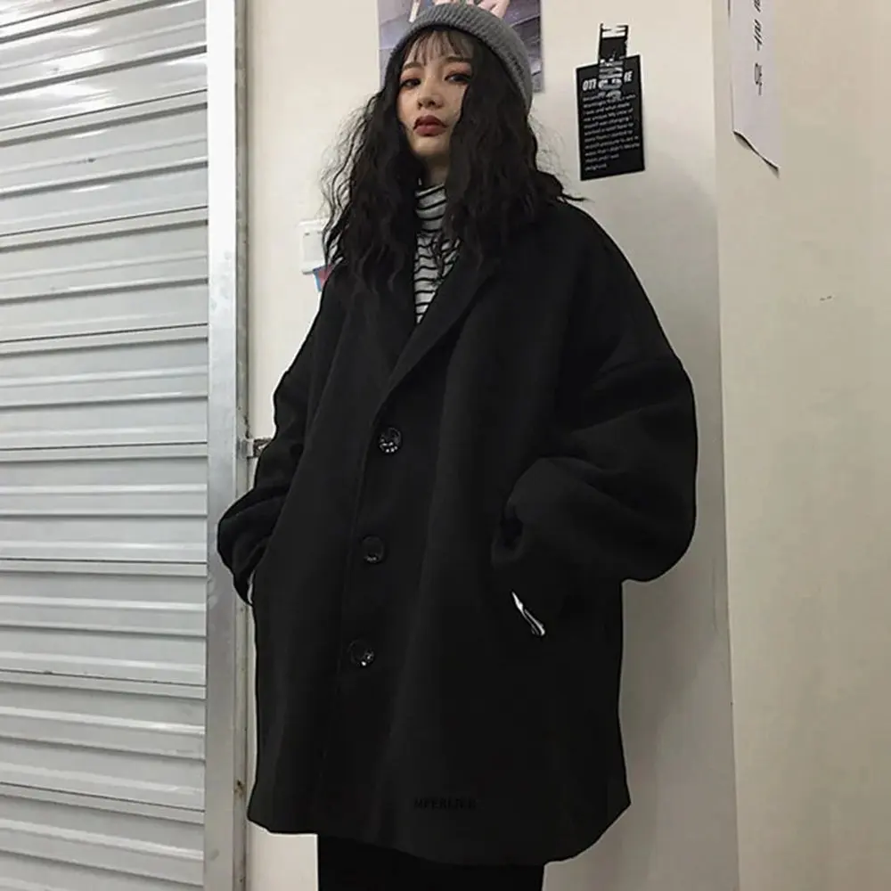 Large Size 6XL 150kg Autumn Jacket Womens Wool Coat Black Color Korean Slim Female Woolen Jacket Loose Size Outwear
Large Size 6XL 150kg Autumn Jacket Womens Wool Coat Black Color Korean Slim Female Woolen Jacket Loose Size Outwear
