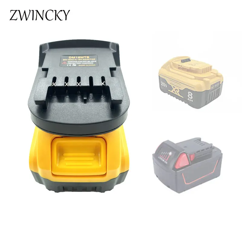 

Конвертер ZWINCKY для Metabo, адаптер для аккумулятора DM18MTB для Dewalt/Milwaukee M18 18 в 20 в, преобразователь литий-ионных аккумуляторов в для инструментов ...