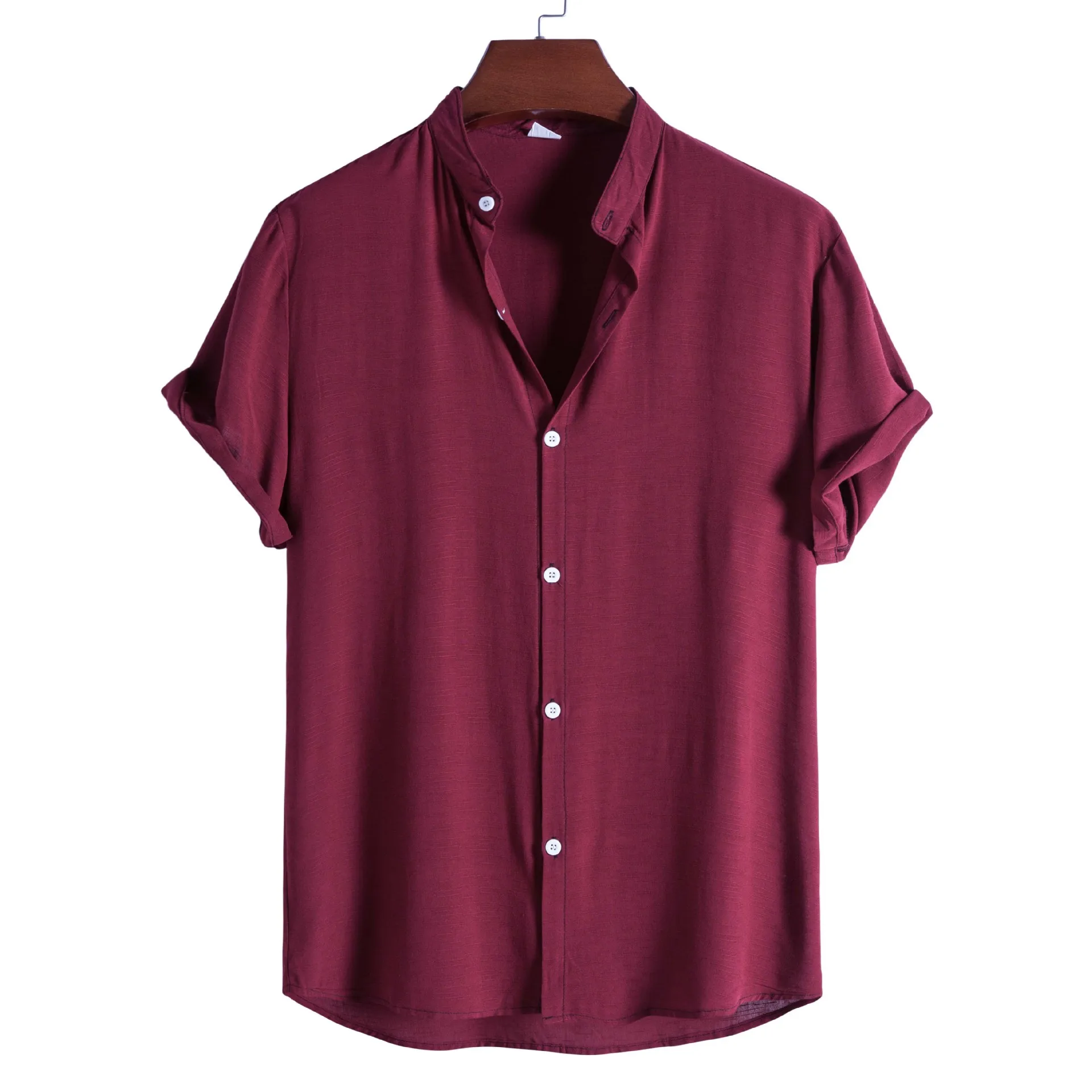 Men's Short-Sleeved Casual Shirts Male Summer Soild Color Beachwear V-Neck T-Shirt
Men's Short-Sleeved Casual Shirts Male Summer Soild Color Beachwear V-Neck T-Shirt