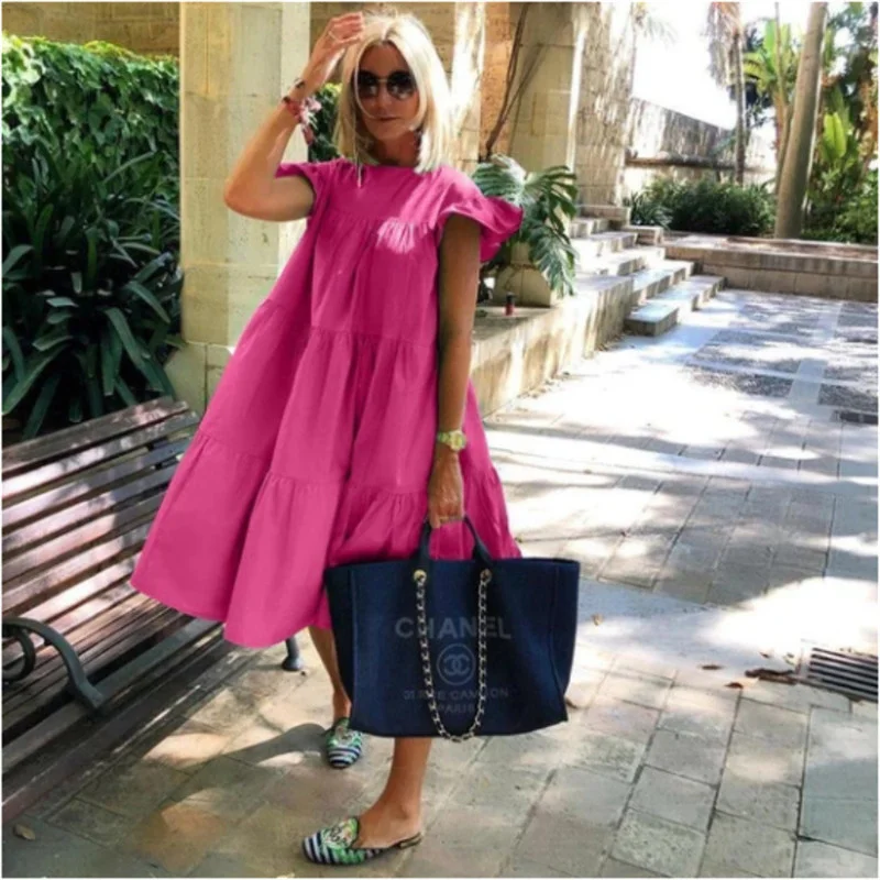 2023 Women Ruffled Dresses Vintage Butterfly Sleeved Loose Round Neck Short Dress Female Casual Print Beach Party Dress Vestido
2023 Women Ruffled Dresses Vintage Butterfly Sleeved Loose Round Neck Short Dress Female Casual Print Beach Party Dress Vestido