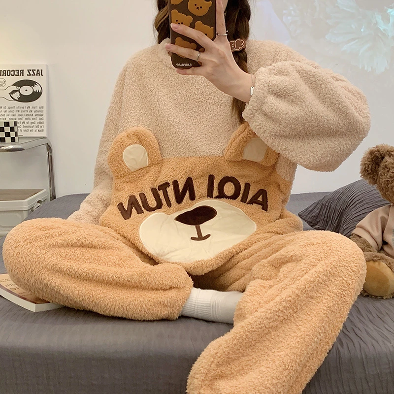 Winter Women Pajamas Set Plush Soft Thicken Pyjamas Sleepwear Korean Femme Pijamas Suit 2pcs Cartroon Tiger Leisure wear
Winter Women Pajamas Set Plush Soft Thicken Pyjamas Sleepwear Korean Femme Pijamas Suit 2pcs Cartroon Tiger Leisure wear