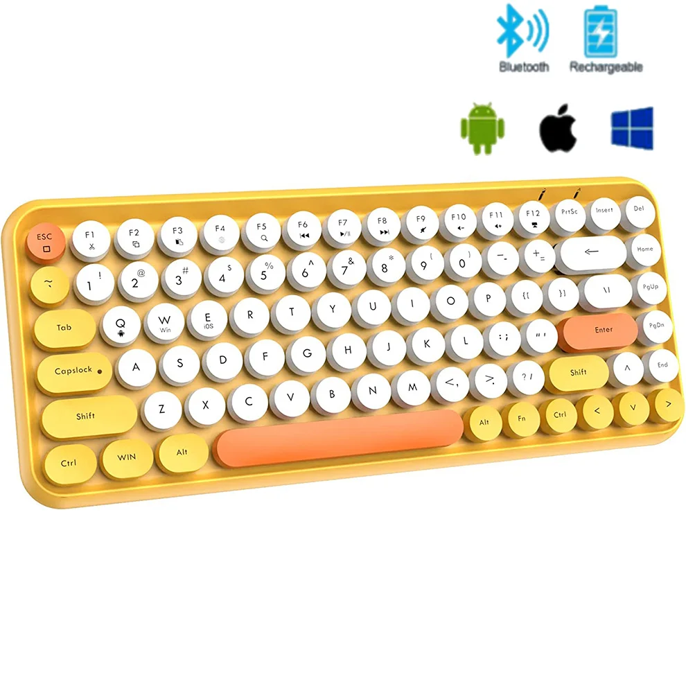 Mofii Multi-Device Wireless Bluetooth Keyboard Mini 84-Key Retro Round Keycaps Wireless Bluetooth Keyboard Ergonomic Design
Mofii Multi-Device Wireless Bluetooth Keyboard Mini 84-Key Retro Round Keycaps Wireless Bluetooth Keyboard Ergonomic Design