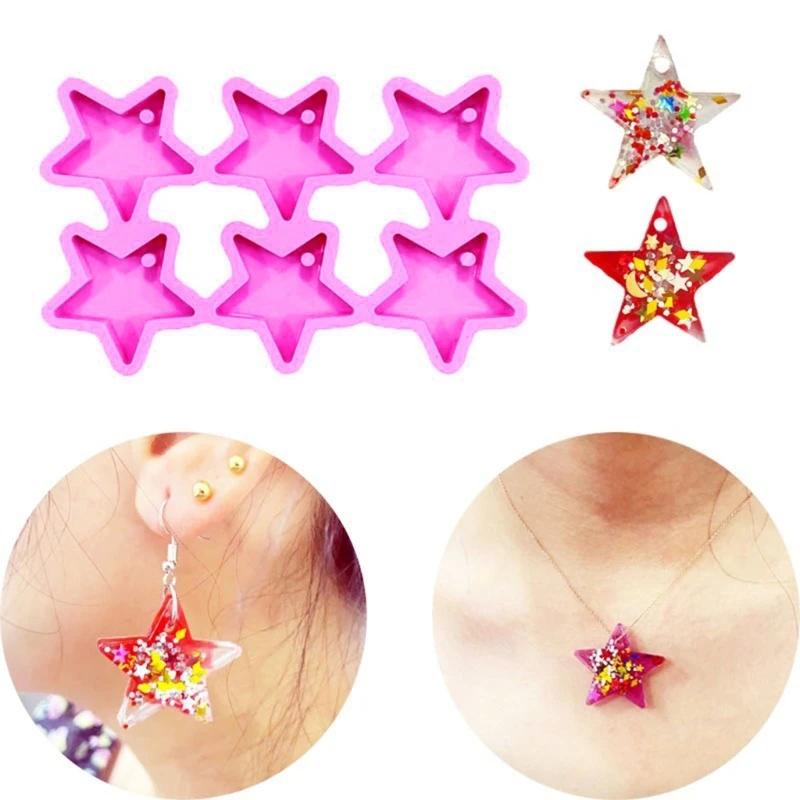 Pendant Moulds Resin Casting Mold Pentagram Shaped Jewelry Molds with Holes Hand-Making Accessories Silicone Material Y08E
Pendant Moulds Resin Casting Mold Pentagram Shaped Jewelry Molds with Holes Hand-Making Accessories Silicone Material Y08E