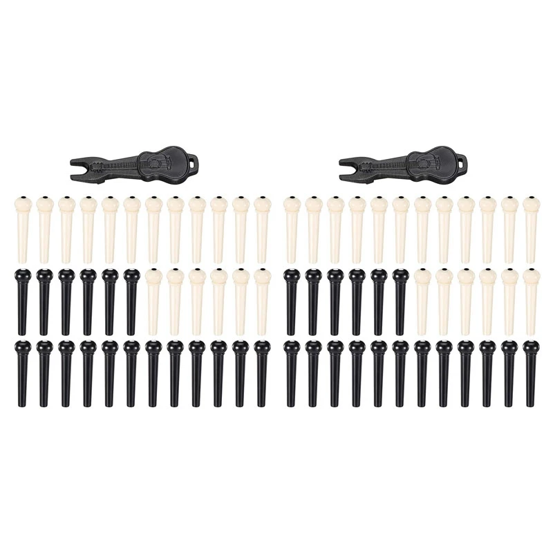 72 Pieces Acoustic Guitar Bridge Pins Pegs In White And Black With 2 Piece Bridge Pin Puller Remover In Guitar
72 Pieces Acoustic Guitar Bridge Pins Pegs In White And Black With 2 Piece Bridge Pin Puller Remover In Guitar