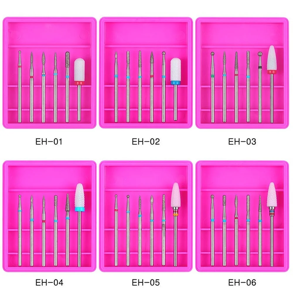 6pcs Nail Drill Bits Diamond Set Silicone Cutters for Manicure Ceramic Machine Milling Cutter for Manicure
6pcs Nail Drill Bits Diamond Set Silicone Cutters for Manicure Ceramic Machine Milling Cutter for Manicure