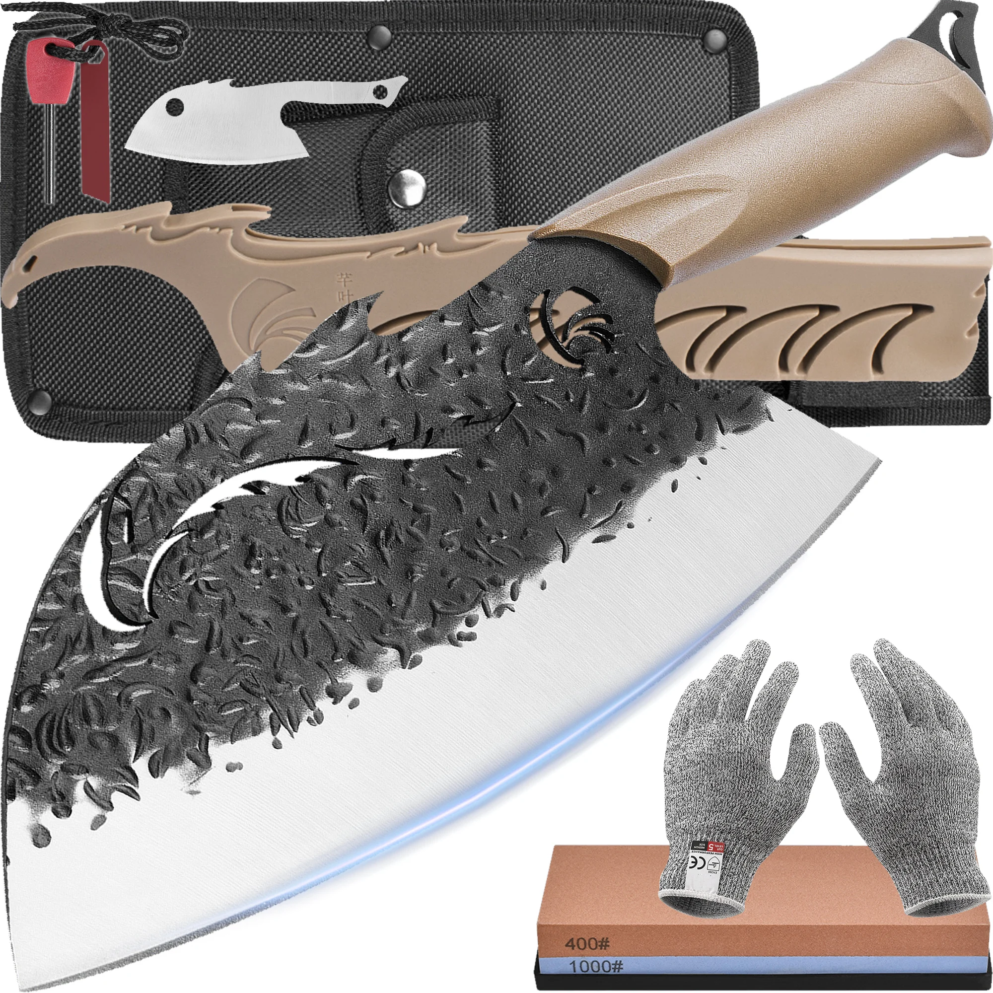 Zemen Full Tang Kitchen Vegetable Knife Camping Chef Knife With Rolling Bag Whetstone Meat Butcher Knives Slice Cooking Knives
Zemen Full Tang Kitchen Vegetable Knife Camping Chef Knife With Rolling Bag Whetstone Meat Butcher Knives Slice Cooking Knives
