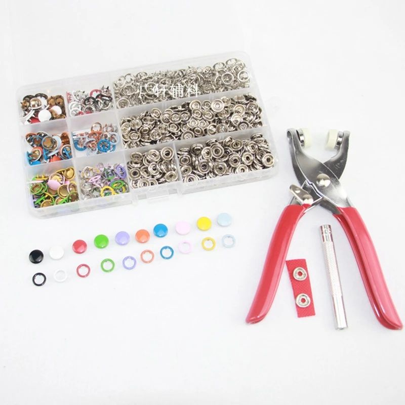 200pcs 10 Colors Metal Prong Snap Button Grommets Fasteners Kit with Hand Plier
200pcs 10 Colors Metal Prong Snap Button Grommets Fasteners Kit with Hand Plier