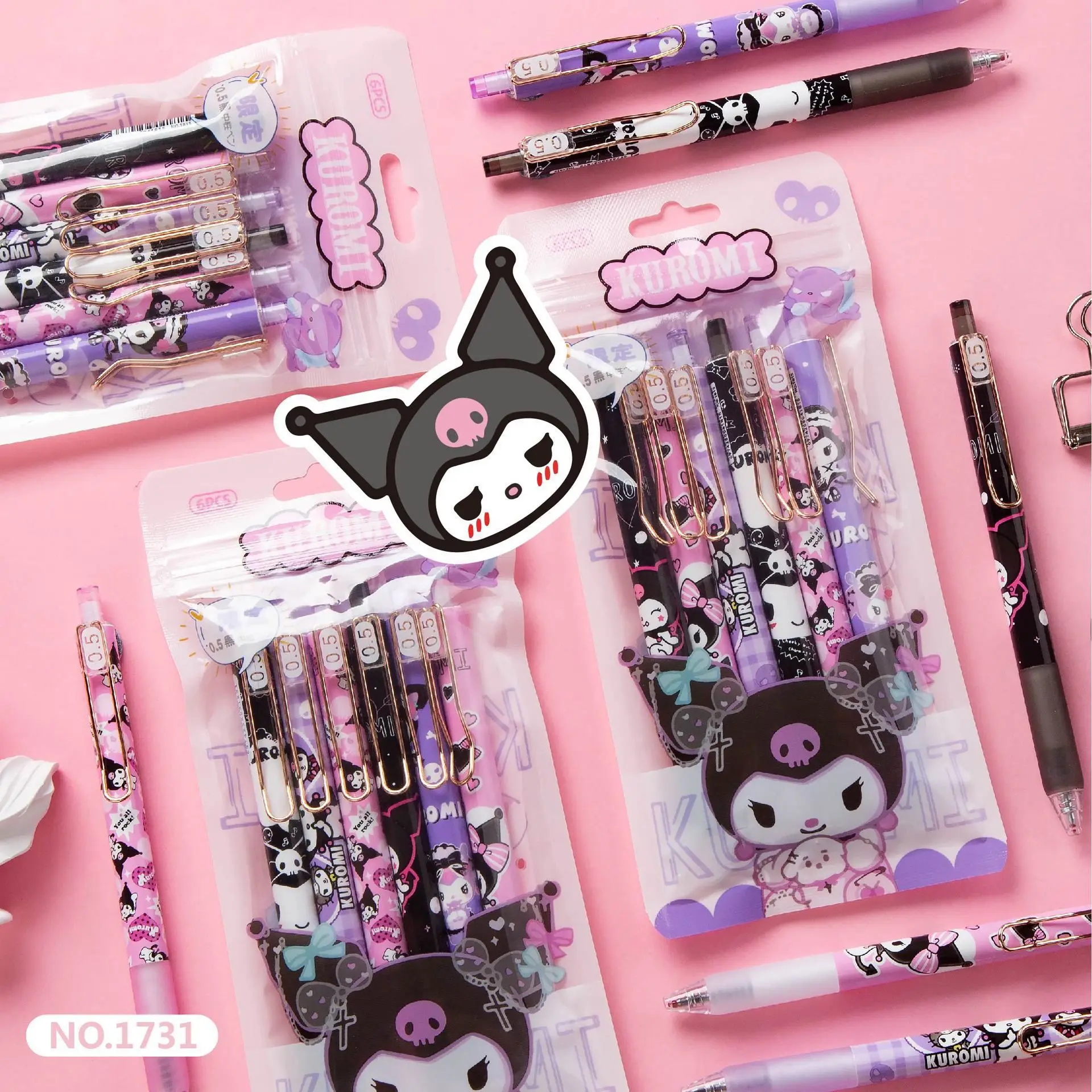 Шариковая ручка Sanrio Kuromi Kawaii, 6 шт., канцелярские принадлежности, аниме, черная, 0,5 мм, студенческие принадлежности, подарки для детей, школьниц
Шариковая ручка Sanrio Kuromi Kawaii, 6 шт., канцелярские принадлежности, аниме, черная, 0,5 мм, студенческие принадлежности, подарки для детей, школьниц