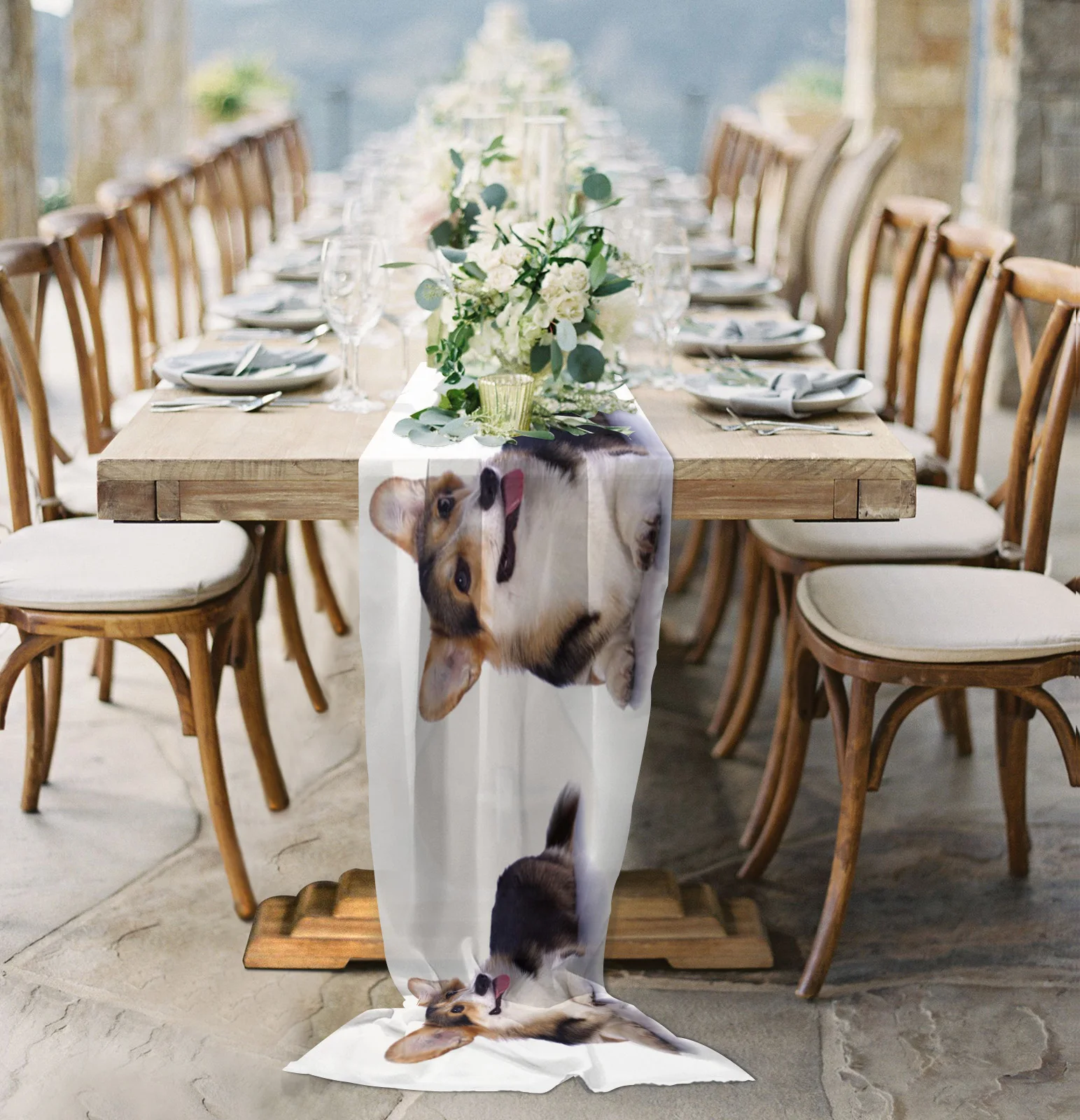 Animal Corgi Pet Table Runner Sheer Chiffon Luxury Boho Wedding Party Birthday Gauze Tablecloth 
Animal Corgi Pet Table Runner Sheer Chiffon Luxury Boho Wedding Party Birthday Gauze Tablecloth
