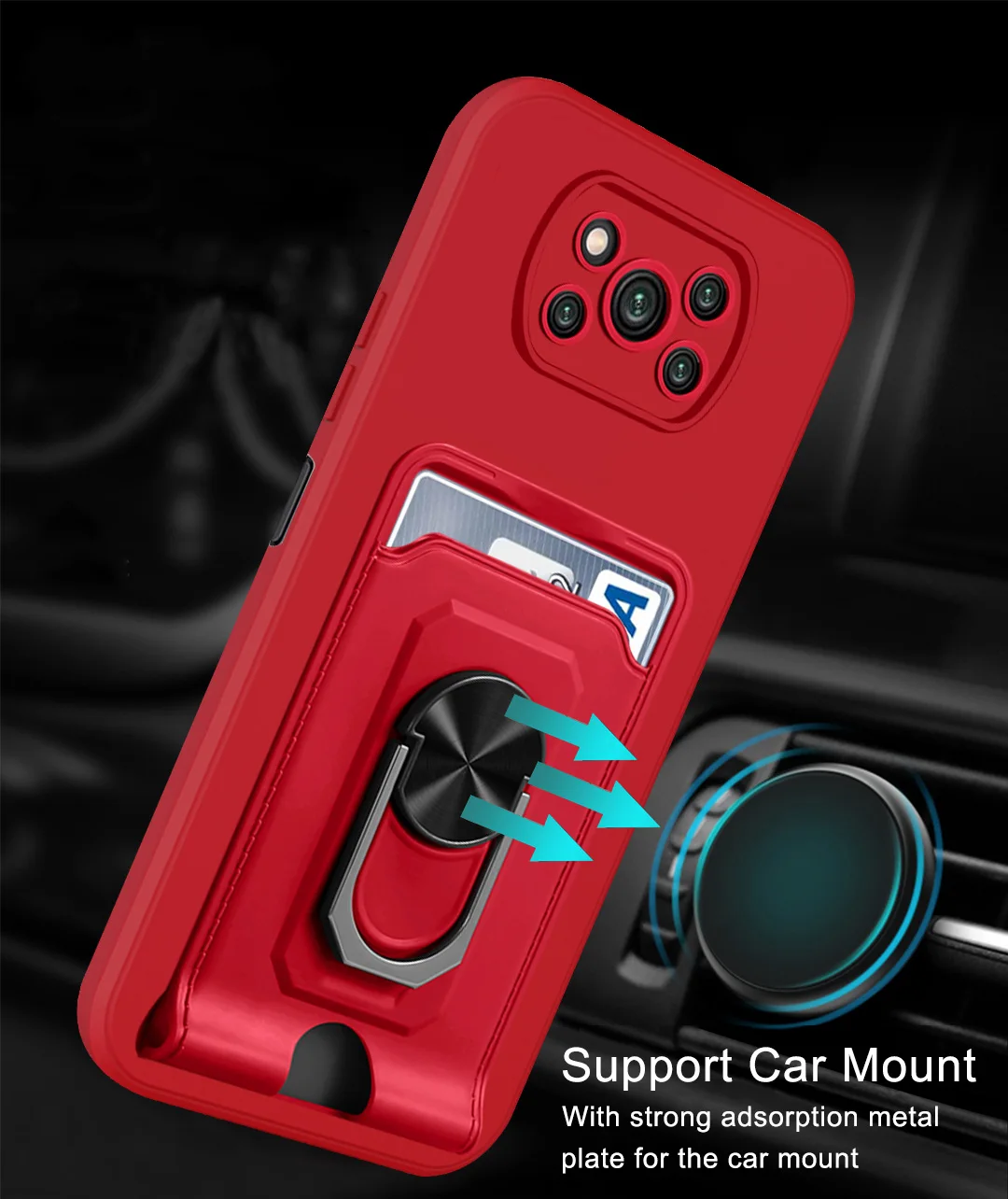 Shockproof Phone Case for Xiaomi Mi 11T Poco M4Pro M3 X3 NFC 11X Redmi 10 9A 9C K40 Note 10S Cover Card Holder Stand Back Shell
Shockproof Phone Case for Xiaomi Mi 11T Poco M4Pro M3 X3 NFC 11X Redmi 10 9A 9C K40 Note 10S Cover Card Holder Stand Back Shell