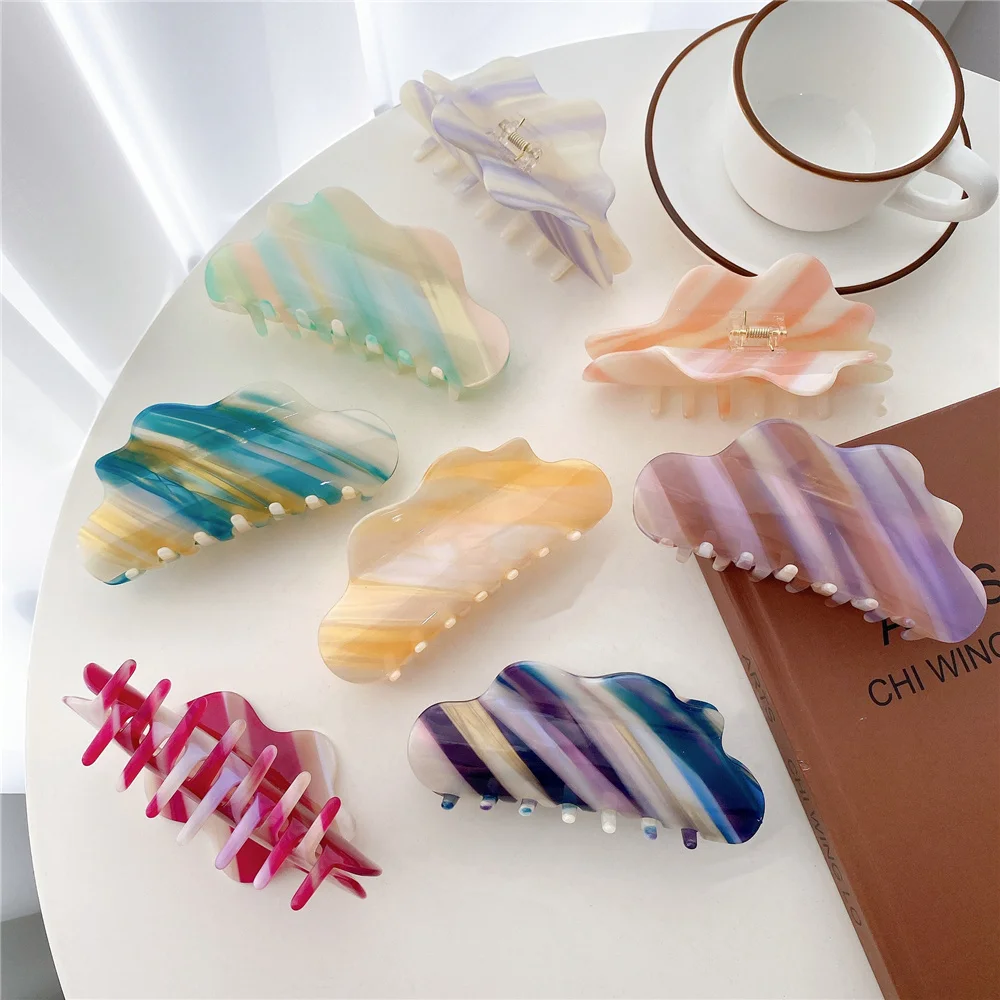 Summer Gradient Large Acetate Grab Shark Clip Bath Clip Ponytail Clip For Women Girls Hair Accessories Tools Claw For Thick Hair
Summer Gradient Large Acetate Grab Shark Clip Bath Clip Ponytail Clip For Women Girls Hair Accessories Tools Claw For Thick Hair