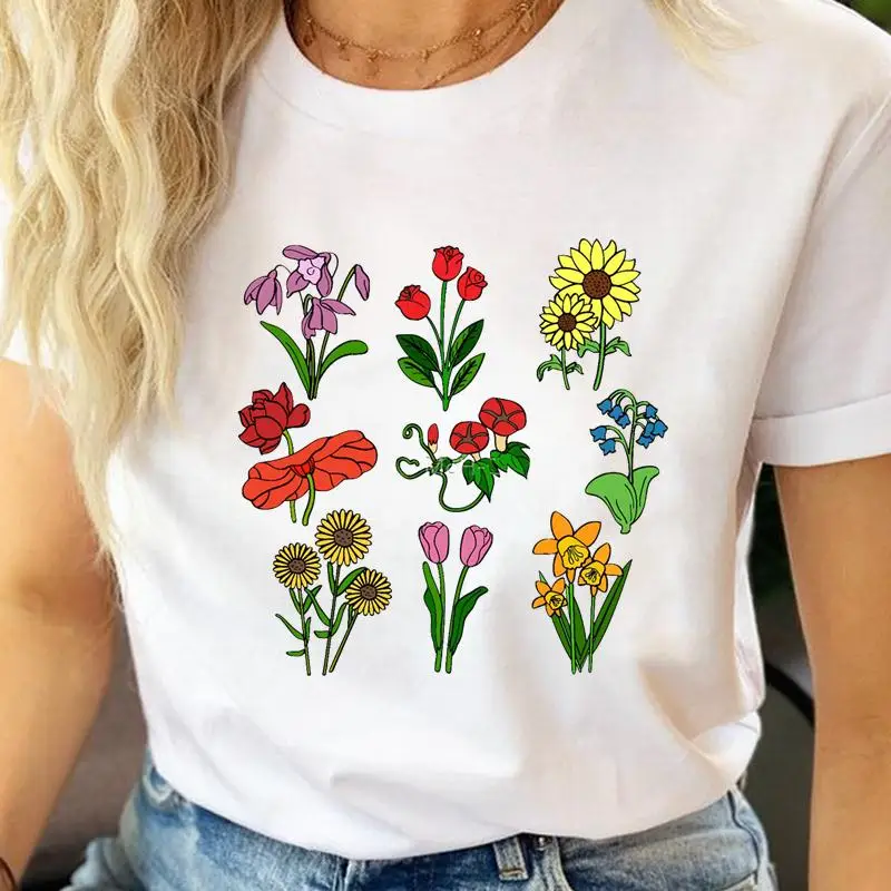 Flower Style 90s Trend Women T-shirts Female T Tee Cartoon Clothes Short Sleeve Casual Spring Summer Fashion Graphic Tshirt
Flower Style 90s Trend Women T-shirts Female T Tee Cartoon Clothes Short Sleeve Casual Spring Summer Fashion Graphic Tshirt