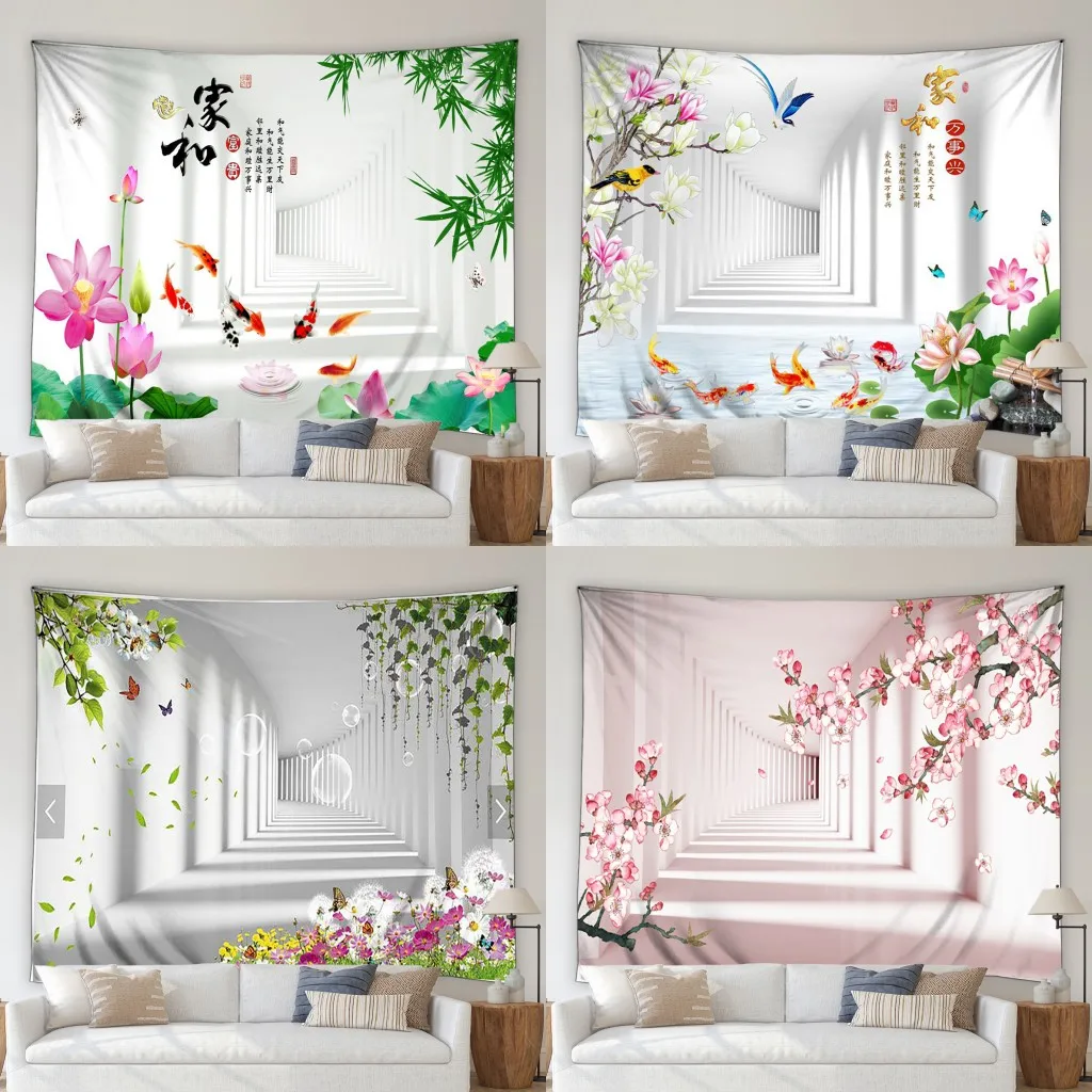 3D Tapestry Color Flower Lotus Green Leaves Bamboo Plant Zen Stone Goldfish Butterfly Living Room Bedroom Wall Hanging Blanket
3D Tapestry Color Flower Lotus Green Leaves Bamboo Plant Zen Stone Goldfish Butterfly Living Room Bedroom Wall Hanging Blanket