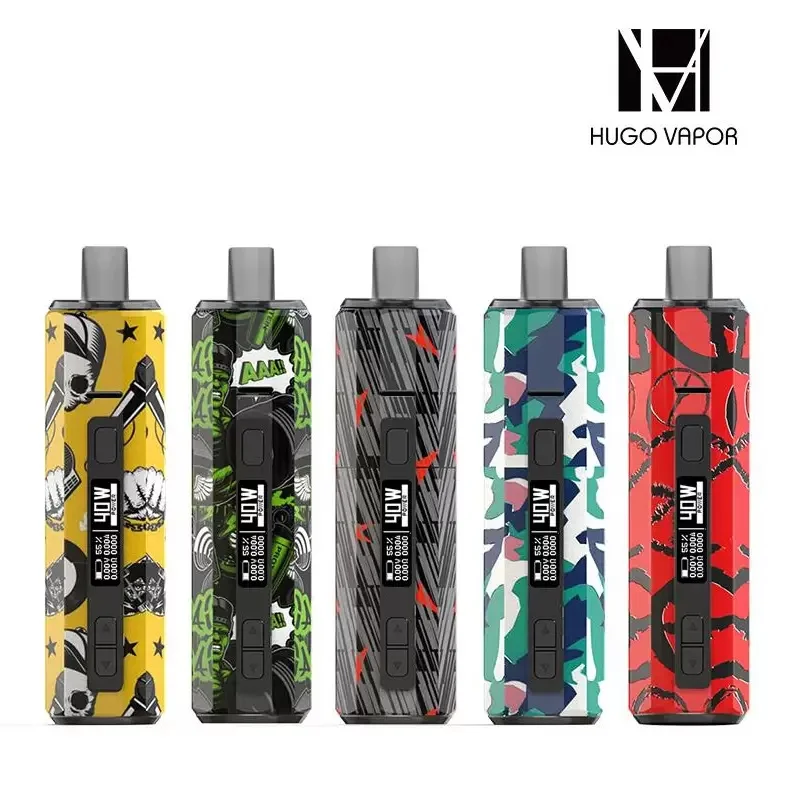 

Electronic Cigarettes Hugo Original Vapor Boxer AIO Vape Pen Kit 1500mAh Build-in Battery 40w Pod Mod Vaping Starter Kits