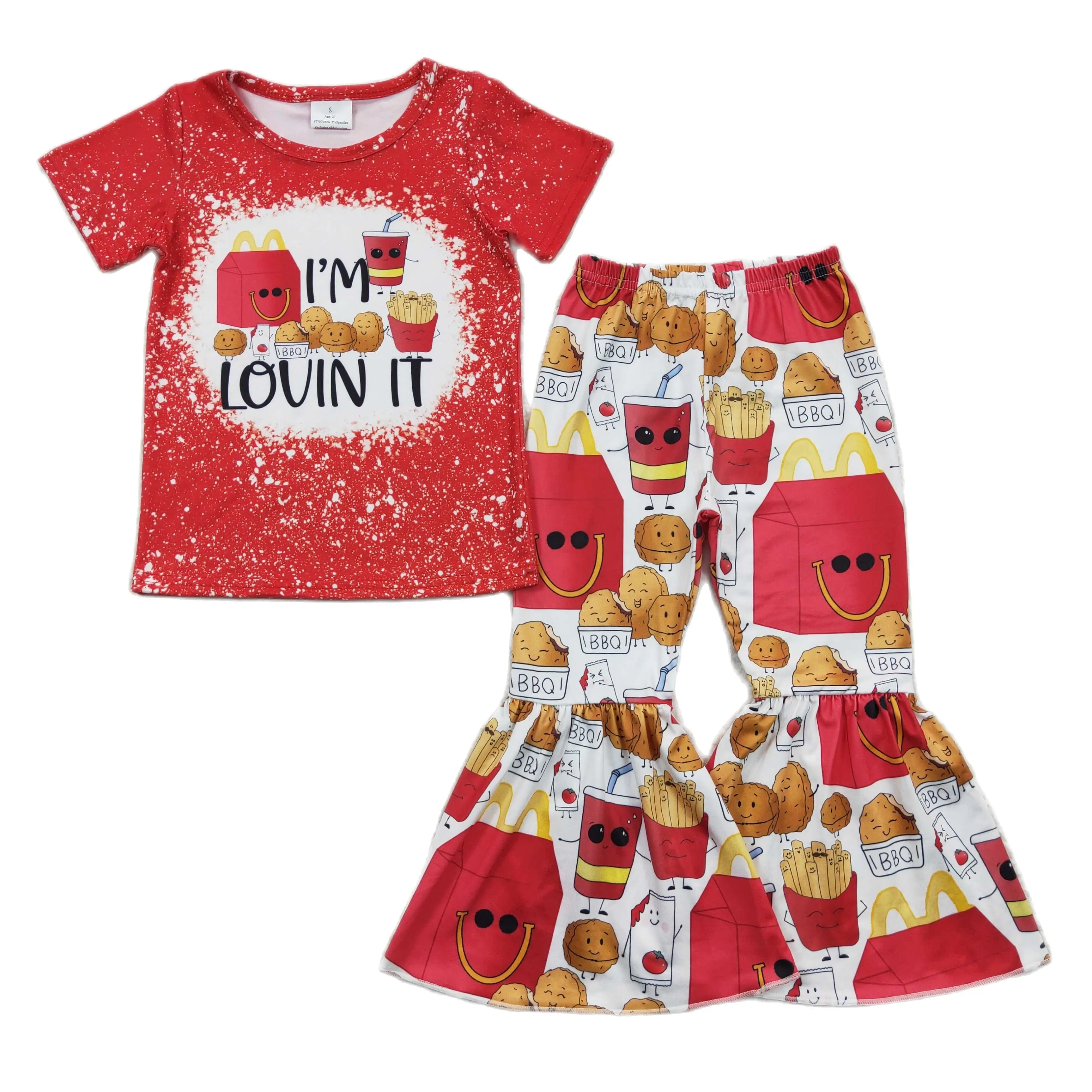 Children Girls Boutique Spring Clothes Cute Fries Burger Printed Tops And Bottoms Sets For Children Casual Outfits 2Pieces
Children Girls Boutique Spring Clothes Cute Fries Burger Printed Tops And Bottoms Sets For Children Casual Outfits 2Pieces