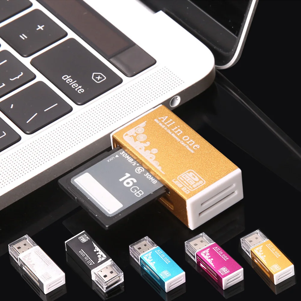 4 in 1 Simple USB 2.0 Micro SD RS TF SDHC Flash Memory Card Reader Mini Portable Plastic Adapter For Laptop SH Mobile Converters
4 in 1 Simple USB 2.0 Micro SD RS TF SDHC Flash Memory Card Reader Mini Portable Plastic Adapter For Laptop SH Mobile Converters