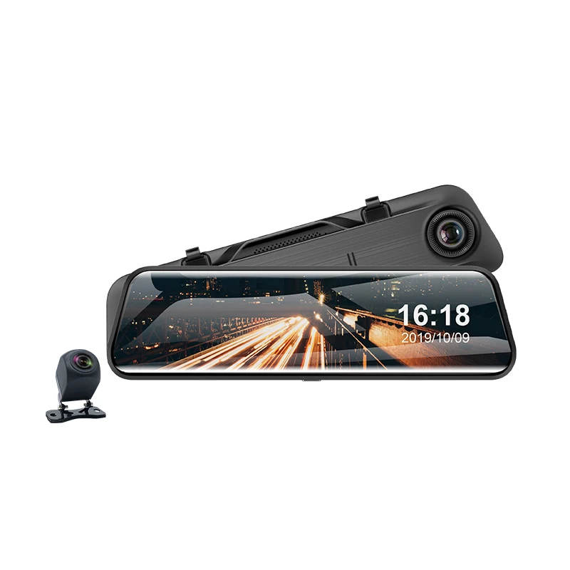 

Aoedi 11.66 Inch Touch Screen 2k Mirror Rearview Car Recorder FHD Dual 1080P Lens