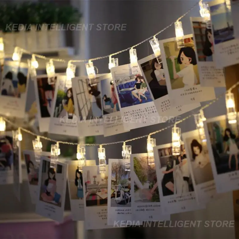 Photo Clip LED String Lights W/ Remote Control Garland Christmas Decorations for Home Navidad Fairy Lights Wedding Party Decor
Photo Clip LED String Lights W/ Remote Control Garland Christmas Decorations for Home Navidad Fairy Lights Wedding Party Decor