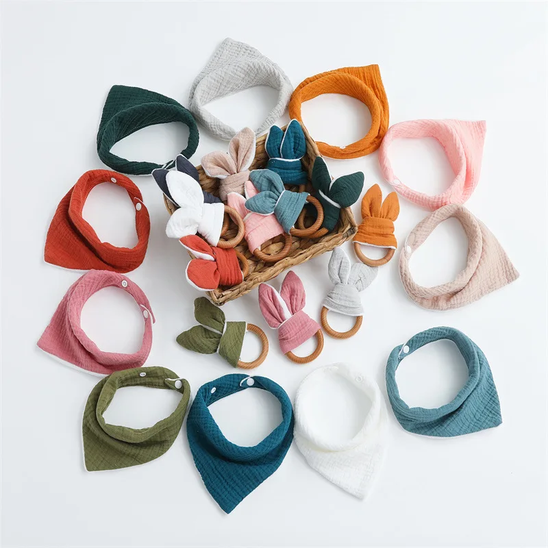 Baby Bibs Teethers Set Muslin Cotton Rabbit Ear Toys Saliva Towel Girls Boys Stuff Burp Cloths Feeding Drool Bib Newborn Gifts
Baby Bibs Teethers Set Muslin Cotton Rabbit Ear Toys Saliva Towel Girls Boys Stuff Burp Cloths Feeding Drool Bib Newborn Gifts