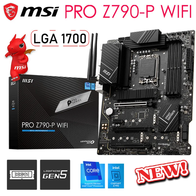 Intel Z790 MSI PRO Z790-P WIFI DDR5 Motherboard LGA 1700 With Intel Core i9 13900KF Processor CPU Suit Kingston RAM 6000MHz 32GB
Intel Z790 MSI PRO Z790-P WIFI DDR5 Motherboard LGA 1700 With Intel Core i9 13900KF Processor CPU Suit Kingston RAM 6000MHz 32GB
