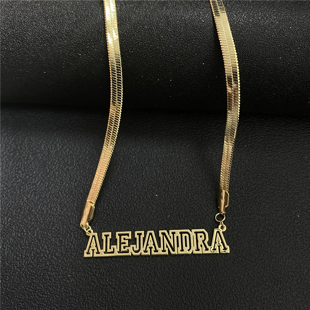 Name Custom Snake Chain Stainless Steel Necklace Personalized Bead Choker Pendant Jewelry For Women Girl Christmas Gifts
Name Custom Snake Chain Stainless Steel Necklace Personalized Bead Choker Pendant Jewelry For Women Girl Christmas Gifts