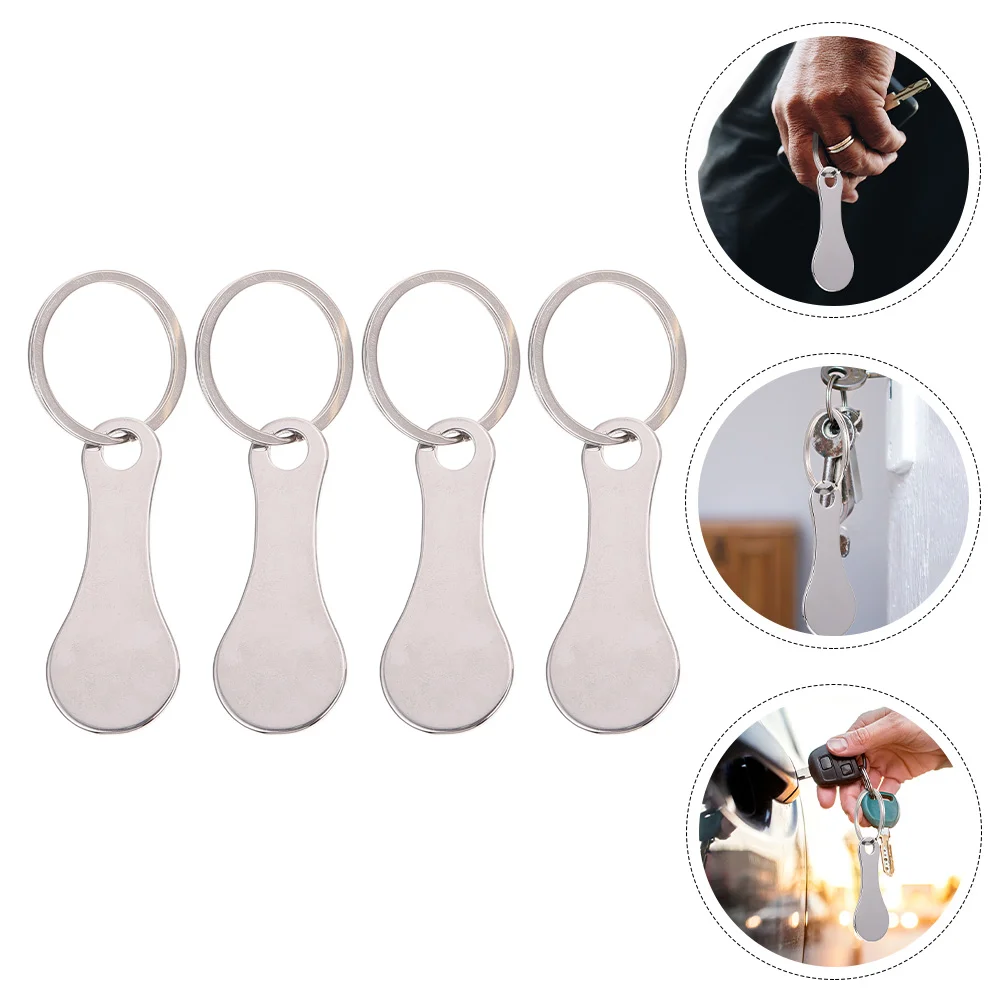 4 Pcs Cart Token Purse Holder Portable Key Rings Truck Trolley Keyring Stainless Steel Portable Aluminum Alloy Key Ring Shopping
4 Pcs Cart Token Purse Holder Portable Key Rings Truck Trolley Keyring Stainless Steel Portable Aluminum Alloy Key Ring Shopping