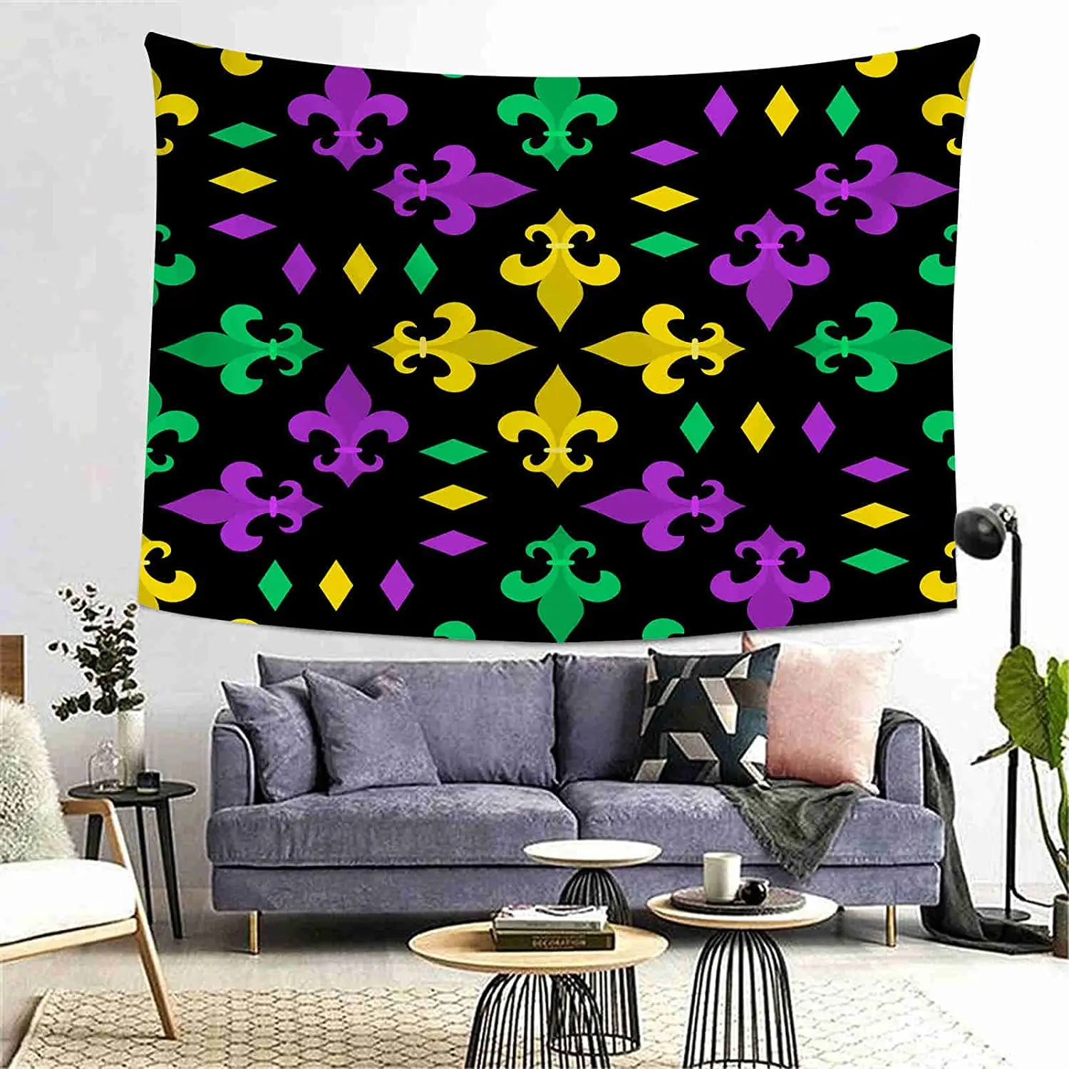 Chic Fleur De Lis Pattern Mardi Gras Tapestry Wall Tapestry Hanging Wall Art Watercolor Black Rose Tapestry for Bedroom
Chic Fleur De Lis Pattern Mardi Gras Tapestry Wall Tapestry Hanging Wall Art Watercolor Black Rose Tapestry for Bedroom