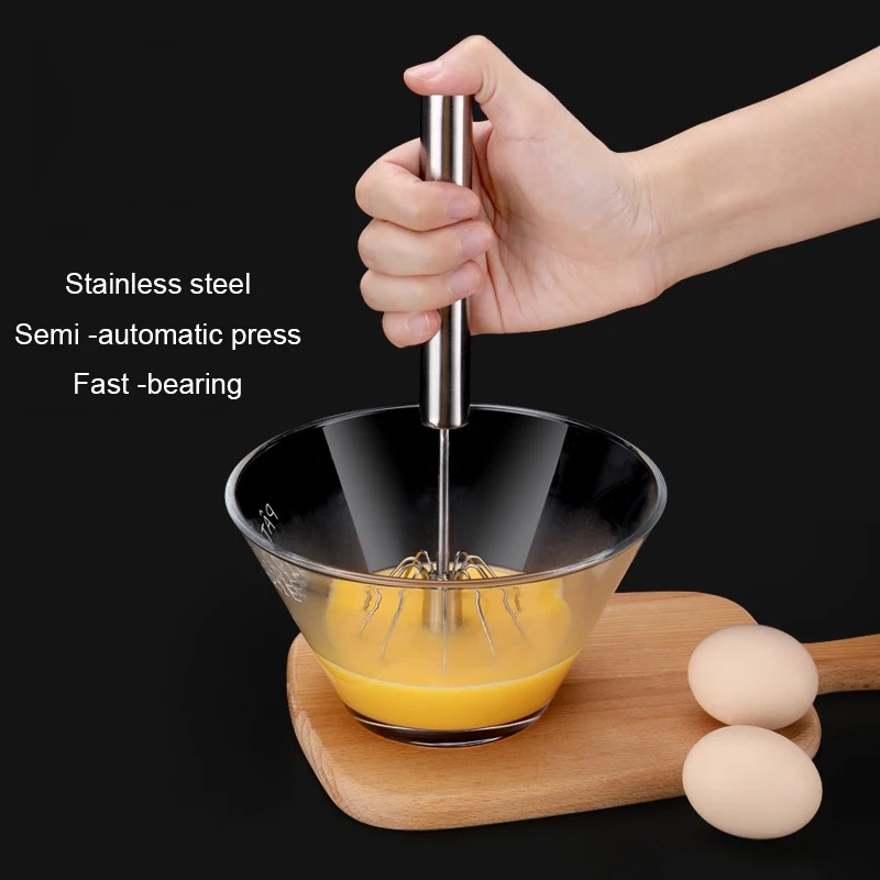 Stainless Steel Manual Egg Beater Press Cream Whisk Semi-Automatic Rotary Egg Beater Kitchen Baking Tool
Stainless Steel Manual Egg Beater Press Cream Whisk Semi-Automatic Rotary Egg Beater Kitchen Baking Tool