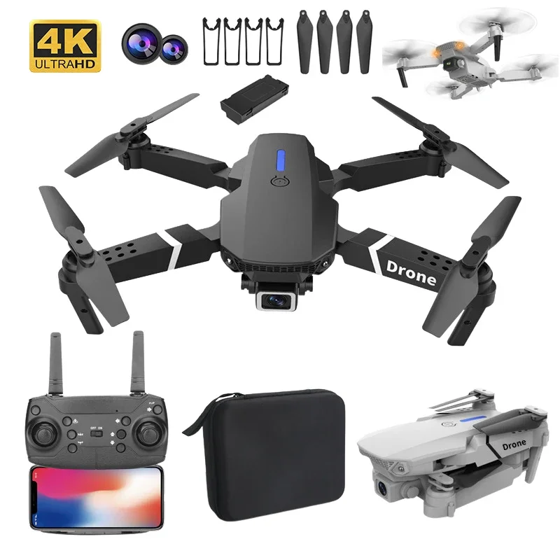 New E88 Professinal Drone With Wide Angle HD 4K Camera Quadcopter WIFI FPV Height Hold RC Foldable Quadcopter Dron Gift Toy
New E88 Professinal Drone With Wide Angle HD 4K Camera Quadcopter WIFI FPV Height Hold RC Foldable Quadcopter Dron Gift Toy