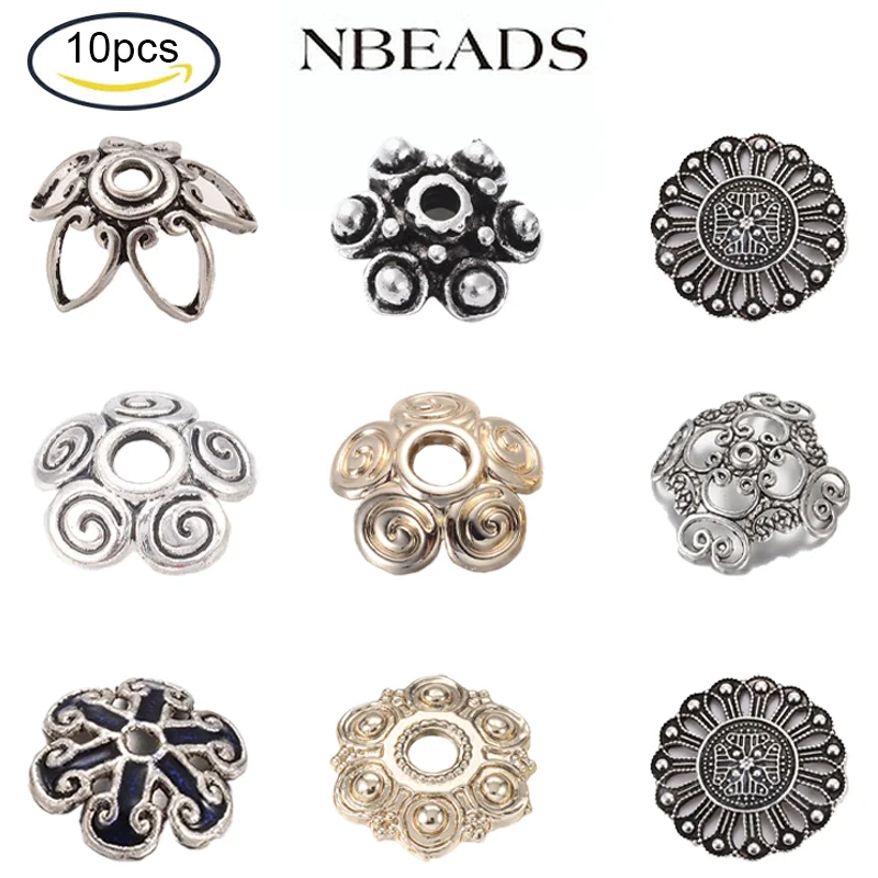 10PC Tibetan Style Alloy Bead Caps 5-Petal Hollow Flower Antique Silver 25.5x11mm Spacer Beads For Jewelry Making Charm Necklace
10PC Tibetan Style Alloy Bead Caps 5-Petal Hollow Flower Antique Silver 25.5x11mm Spacer Beads For Jewelry Making Charm Necklace