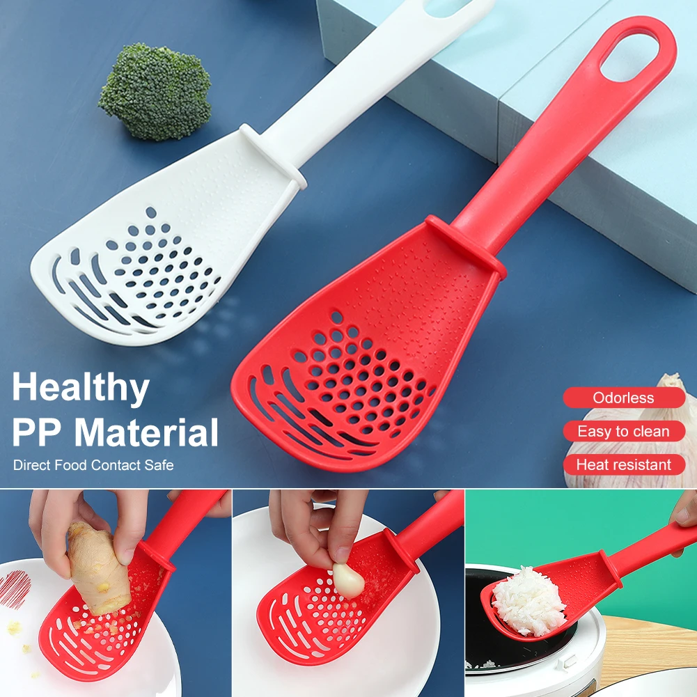 Multi-function Cooking Grinding Spoon Kitchen Strainer Scoop Potato Garlic Pressure Colander Kitchen Gadgets Accessories
Multi-function Cooking Grinding Spoon Kitchen Strainer Scoop Potato Garlic Pressure Colander Kitchen Gadgets Accessories