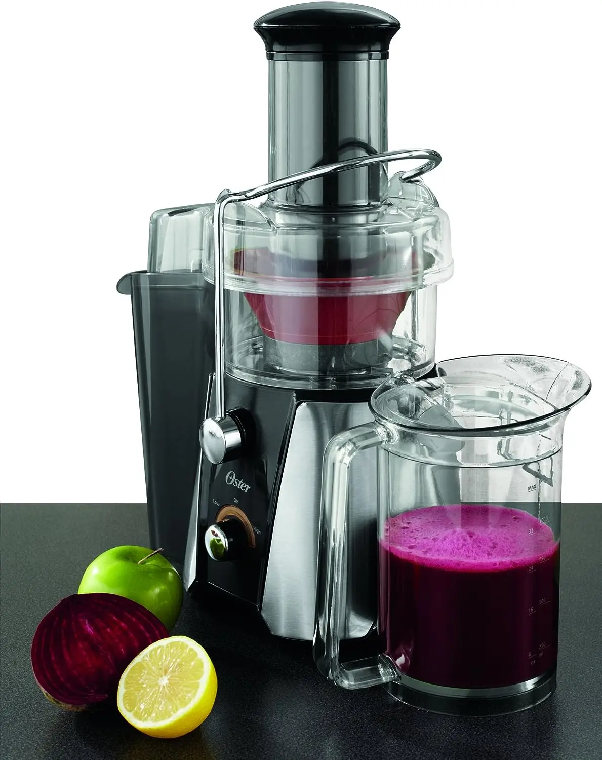

2-Speed Easy Clean Juice Extractor with Extra-Wide Feed Chute, FPSTJE9010-000, 900W, Black/Silver