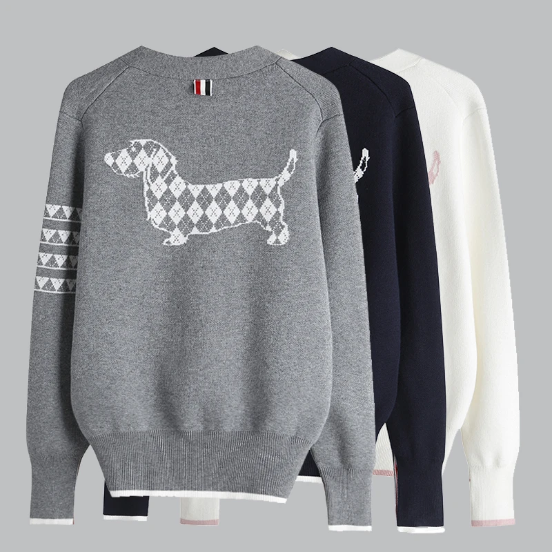 Женский трикотажный кардиган с длинным рукавом, свитер в Корейском стиле, Осень-зима 2023
Женский трикотажный кардиган с длинным рукавом, свитер в Корейском стиле, Осень-зима 2023