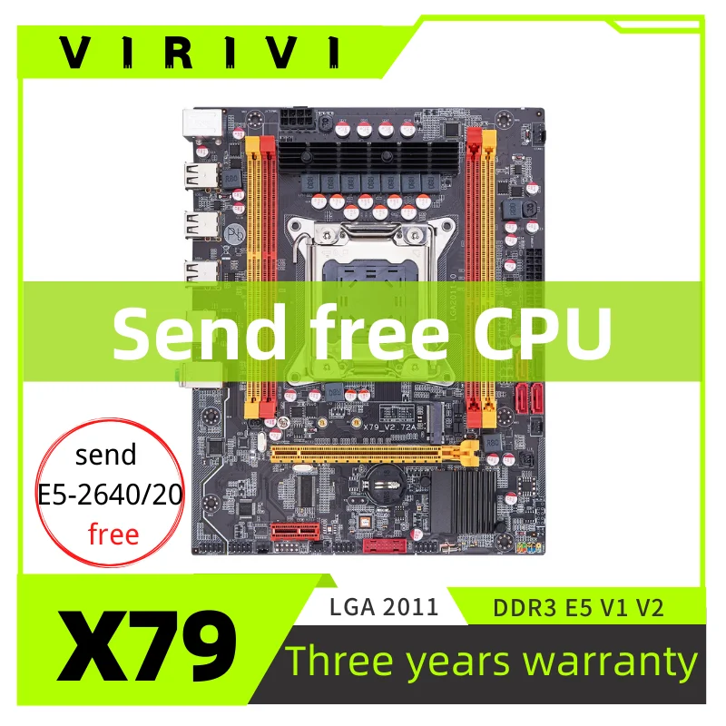 Материнская плата VIRIVI X79 LGA 2011 с поддержкой Xeon E5 V1 V2, процессор ЦП, DDR3, ОЗУ, двухканальная память X79
Материнская плата VIRIVI X79 LGA 2011 с поддержкой Xeon E5 V1 V2, процессор ЦП, DDR3, ОЗУ, двухканальная память X79